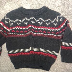 Mayoral Red and Black Nordic Sweater